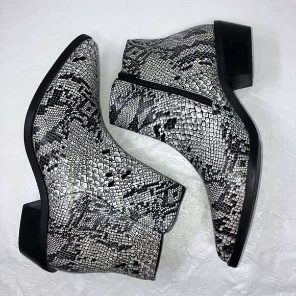 Women's Black and Gray Ankle Boots - Picture 2 of 12